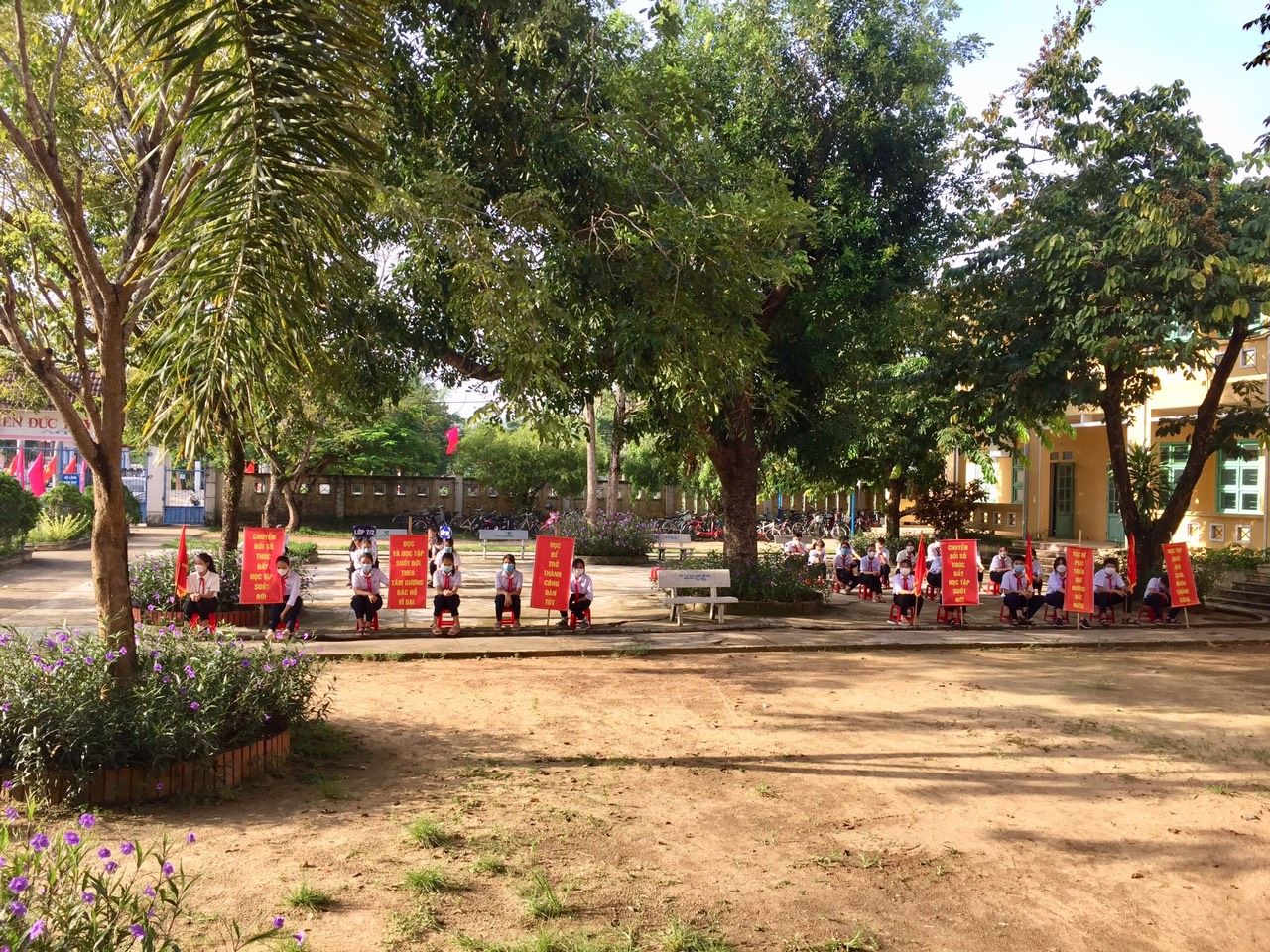 Student reviewing application materials